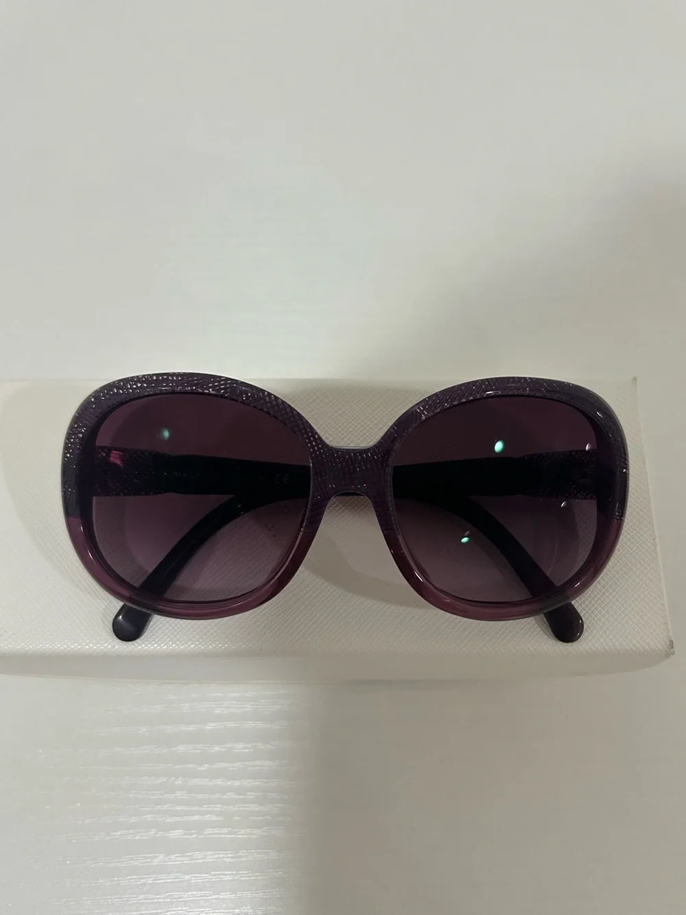 Vintage CHANEL Purple Frame Oversize Sunglasses, OS Made in Italy 5176-A